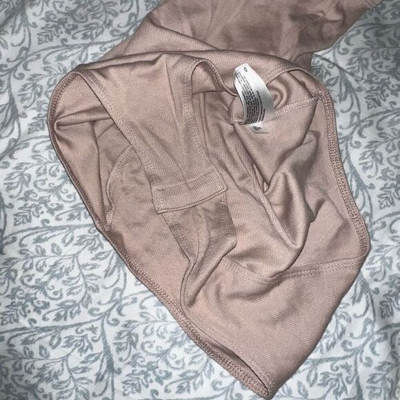 A New Day Double-Scoop Bodysuit Taupe nude lined size S - Picture 6 of 6